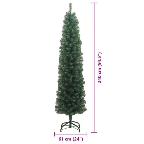 С изкуствено коледно дърво с 300 LED светодиода Зелен 240 cm