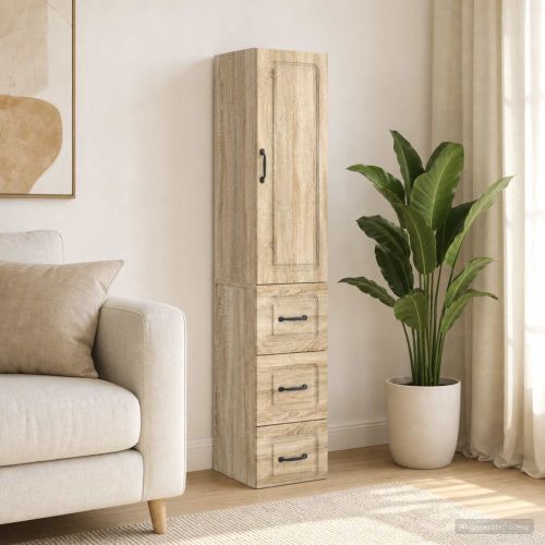 Комплект шкафове 2 бр. 33 x 34,5 x 87 см Инженерна дървесина