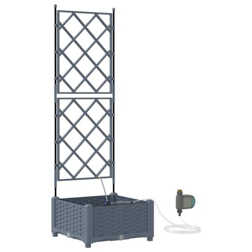 Градинска саксия Светлосиво 40 x 40 x 126 см ПП