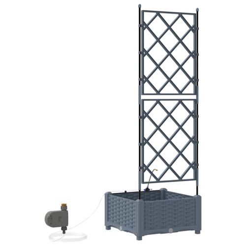 Градинска саксия Светлосиво 40 x 40 x 126 см ПП