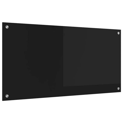 Кухненски гръб Черно 100 x 50 cm закалено стъкло