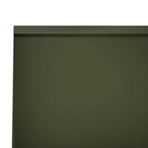 Задържащи стени 2 бр. 60 x 12 x 30 см Стомана Маслиненозелено