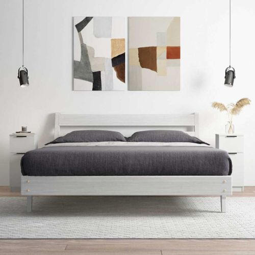 Сайдборди, 2 бр, бели, 30x30x70 см, инженерно дърво