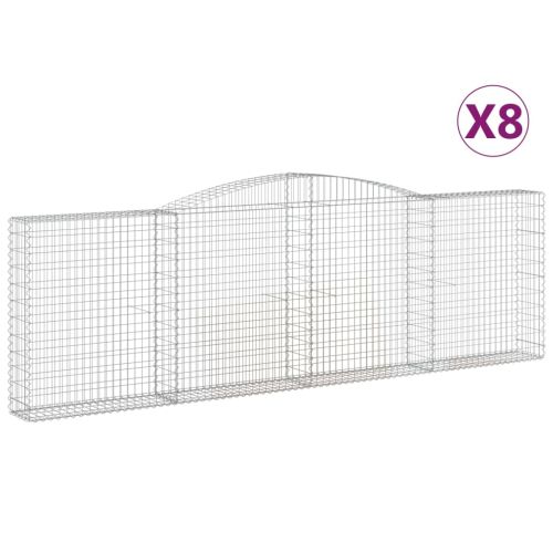 Габионни кошници арка 8 бр 400x30x120/140 см поцинковано желязо