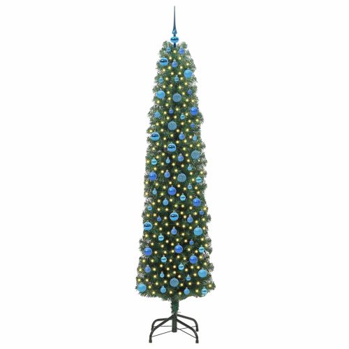 С изкуствено коледно дърво с 300 LED светодиода Зелен 240 cm