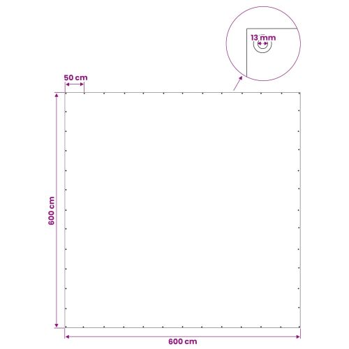 Брезент, 180 г/м², 6x6 м, зелен, HDPE