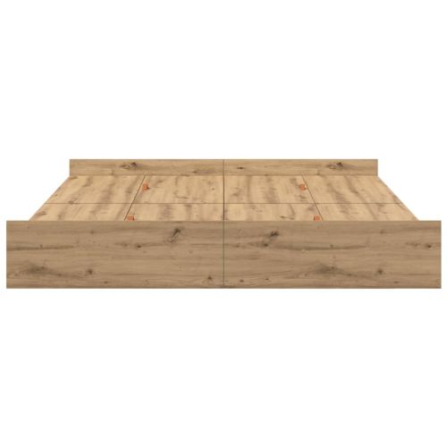 Легло с място за съхранение с чекмедже с врата Дъб 200 x 200 cm