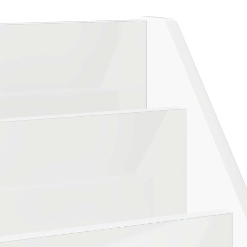 Детска рафт за книги Лъскаво бяло 72,5 x 29,5 x 69 см