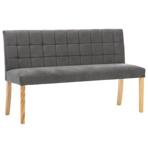 Пейка, 140 см, сива, кадифе
