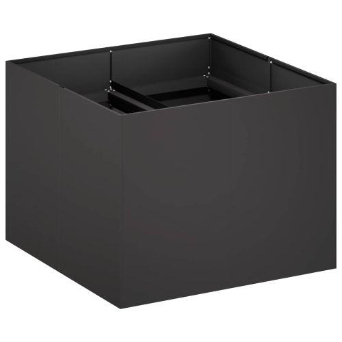 Градинска саксия Черно 80 x 80 x 60 см