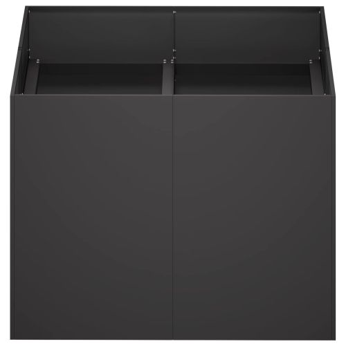 Градинска саксия Черно 80 x 80 x 60 см