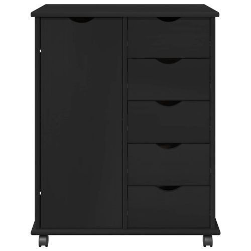 Плъзгащ кабинет 63,5 x 39 x 79 см Солиден бор Черно