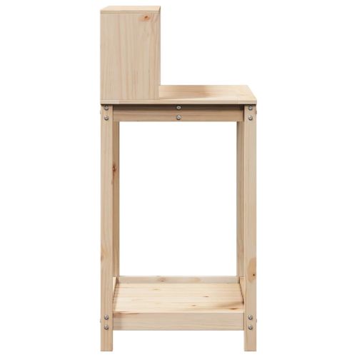 Маса за разсаждане с рафтове, 82,5x50x109,5 см, бор масив