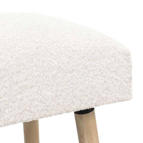 Пейка Едноцветен Кремаво 110 x 40 x 46 cm Букле