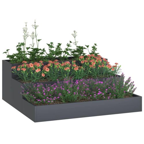Градинска саксия Антрацит 90 x 90 x 35 см