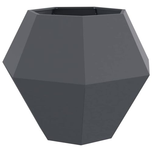 Кашпа 2 бр. Антрацит 100 x 100 x 80 см Стомана