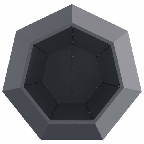 Кашпа 2 бр. Антрацит 100 x 100 x 80 см Стомана