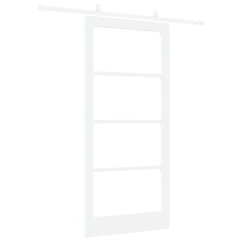 Преплъзваща се врата 93 x 202 см Бяло