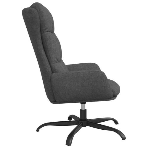 Релакс стол, тъмносив, текстил