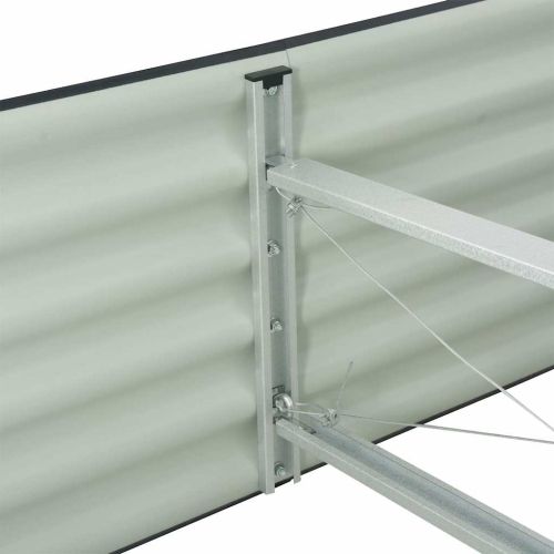 Градинска висока леха 320x80x44 см поцинкована стомана сива