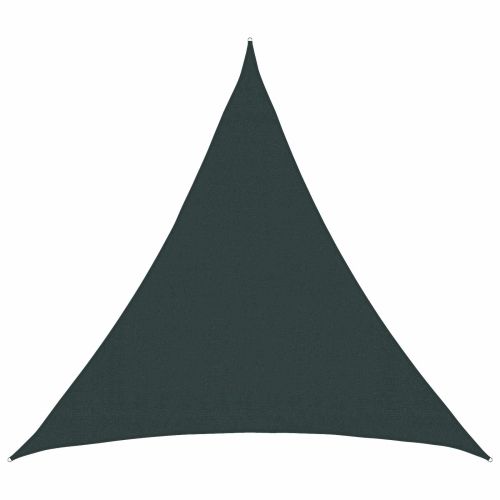 Слънцезащитен плат 2 x 2 x 2 m HDPE Триъгълник Тъмнозелено