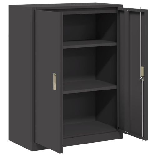Шкаф за съхранение Черен 80 x 40 x 105 см Стомана