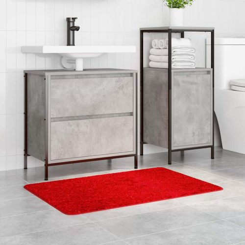 Килимче за баня с антихлъзгаща повърхност Червено 60 x 90 cm ПП