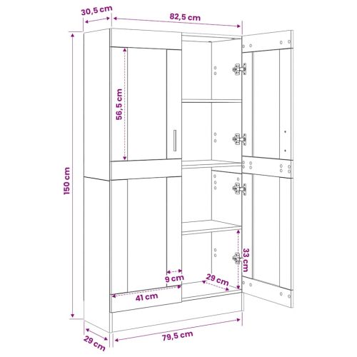 grāmatu plaukts, veca koka, 82,5x30,5x150 см, инженерно дърво