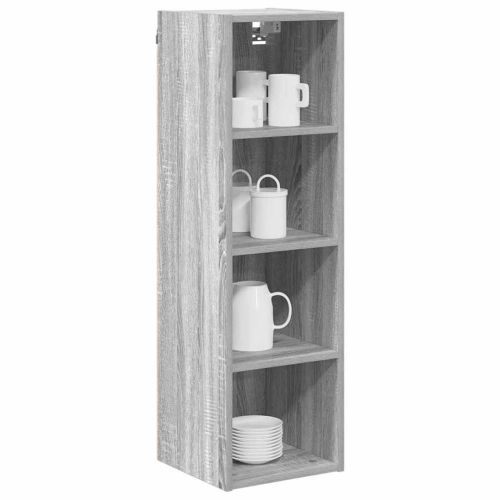 Висящ шкаф Сив Сонома 30 x 29,5 x 100 см Инженерна дървесина