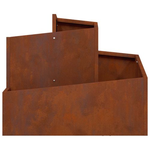 Градинска саксия Ръждясало 60 x 60 x 50 см Кортенова стомана