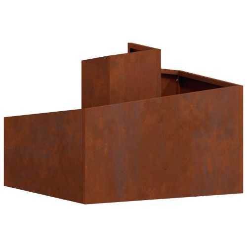 Градинска саксия Ръждясало 60 x 60 x 50 см Кортенова стомана