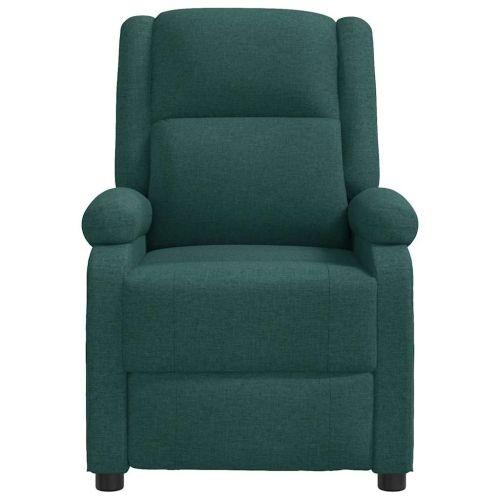 Wingback масажен стол, тъмнозелен, текстил