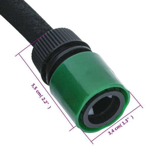 Градински маркуч за капково напояване, черен, 0,6", 50 м, гума