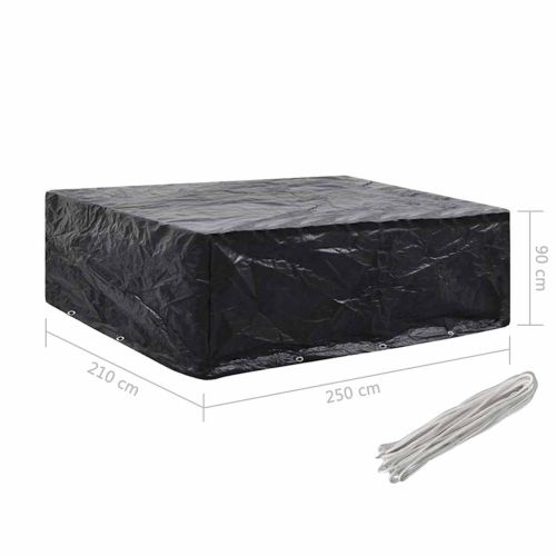 Покривало за градински мебели 8 капси 250x210x90 см