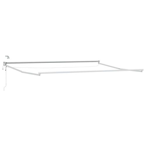 Electric Awning Frame with LED and Wind Sensor 5 x 3 m Бяло