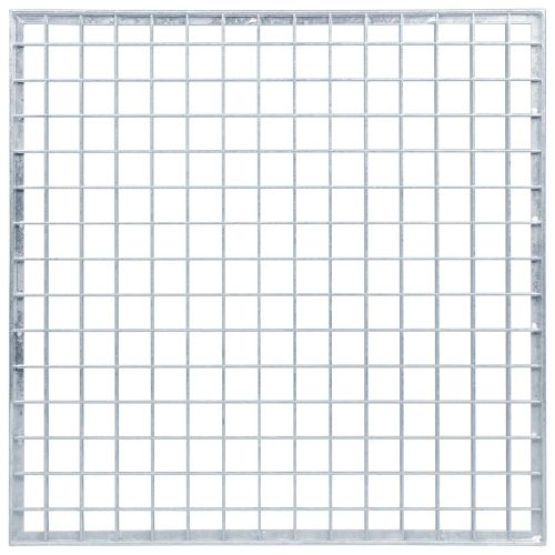 Решетка Сребристо 50 x 50 x 2 cm Горещо поцинкована стомана