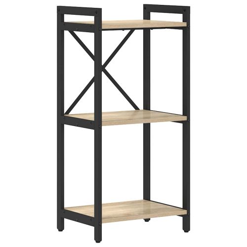 Рафт за книги 40 x 30 x 85 см Инженерна дървесина Сонома дъб