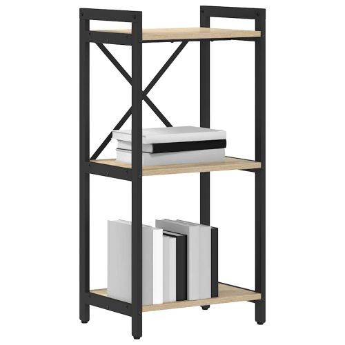 Рафт за книги 40 x 30 x 85 см Инженерна дървесина Сонома дъб
