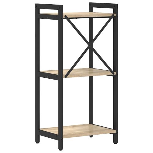 Рафт за книги 40 x 30 x 85 см Инженерна дървесина Сонома дъб