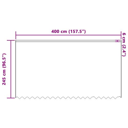 Перде от дантела Бяло 245 x 400 см Полиестер