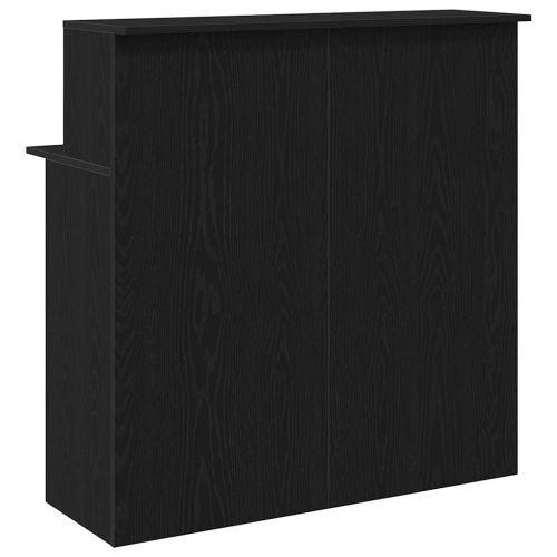 Рецепционно бюро черно 100x50x103,5 cm Инженерна дървесина