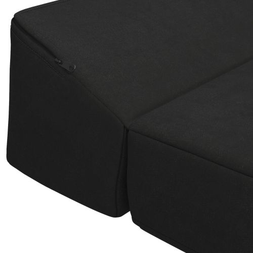 Сгъваем диван легло Черно 70 x 60 x 49 cm Кадифе