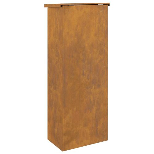 Пощенска кутия за пратки с врата Ръждясало 44,5 x 29 x 110,5 см