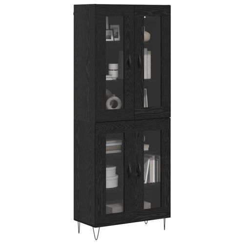 Висок шкаф Черния дъб 69,5 x 34 x 90 см Инженерна дървесина