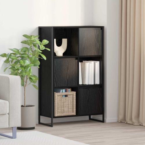 Шкаф за книги 68 x 30 x 108.5 см Инженерна дървесина Черния дъб