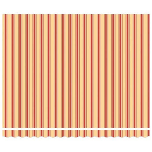 Прибираща се тента Жълт и оранжев 400 × 350 cm Тъкан и алуминий