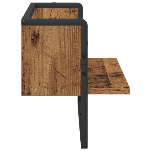 Стенен рафт Монтиране на стена Старо дърво 65 x 25 x 30 cm