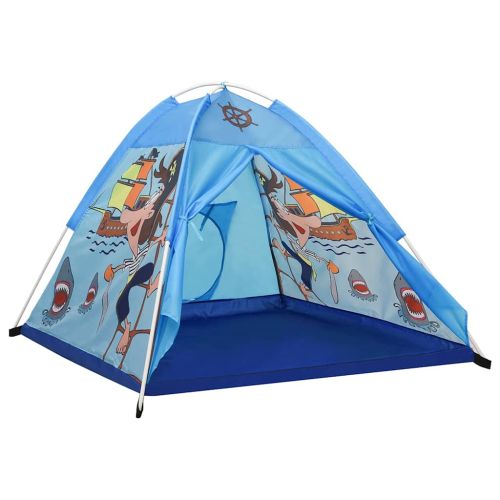 Детска палатка за игра с 250 топки, синя, 120x120x90 см