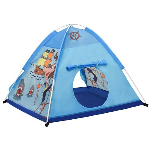 Детска палатка за игра с 250 топки, синя, 120x120x90 см
