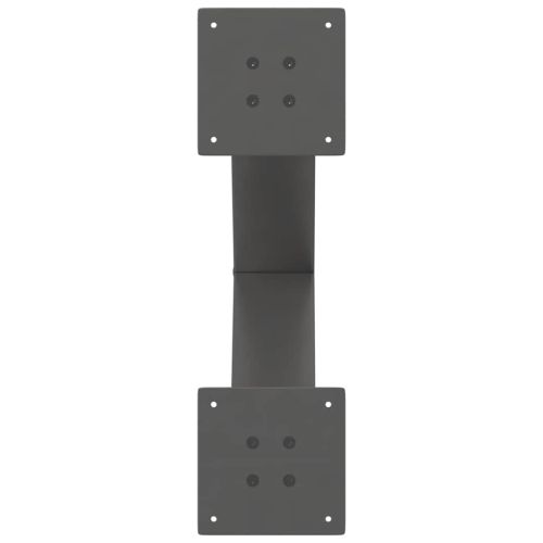 Крака за масичка за кафе, X-образни, 2 бр., антрацит, 50 x (42-43) см, стомана
